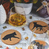 Picture of German Shepherd Lovers Cork Drink Coasters - Set of 4 Dog Coasters with Protective Bottom | German Shepherd Decor Coasters for Drinks| Great Gift Idea for German Shepherd Moms & Dads