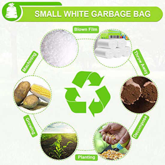 1.2 Gallon Small Trash Bags Biodegradable, 5 Liter Mini