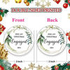 Picture of JUPPE Our First Christmas Engaged Ornament 2021 Mr & Mrs Newlywed Decoration Romantic Couples Ideas Gifts (White-2)