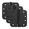 Picture of Schlage 4" Door Hinge with 5/8" Radius Round Corner in Matte Black (3-Pack)