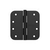 Picture of Schlage 4" Door Hinge with 5/8" Radius Round Corner in Matte Black (3-Pack)