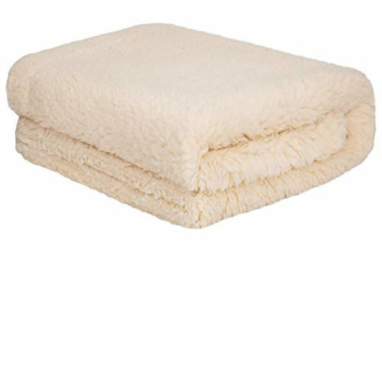 Picture of furrybaby Premium Fluffy Fleece Dog Blanket, Soft and Warm Pet Throw for Dogs & Cats (Medium (3240"), Beige Double-Layer Blanket)