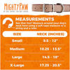 Picture of Mighty Paw Leather Dog Collar | Distressed Real Genuine Leather and a Strong Metal Buckle. Super Soft for Ultimate Comfort. Modern Designer Look for Small, Medium, Large and XL Pets (Lite Brown)