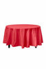 Picture of 6-Pack Premium Plastic Tablecloth 84in. Round Plastic Table Cover - Red