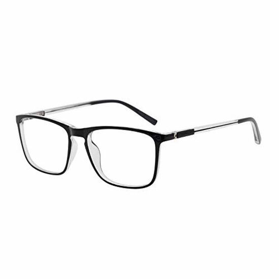 Picture of MARE AZZURO Reading Glasses Men Rectangular Reader 0 1.0 1.5 2.0 2.5 3.0 3.5 (Transparent 250)