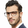 Picture of MARE AZZURO Reading Glasses Men Rectangular Reader 0 1.0 1.5 2.0 2.5 3.0 3.5 (Transparent 250)