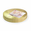 Picture of Cake Drums Round 12 Inches - (Gold, 3-Pack) - Sturdy 1/2 Inch Thick - Professional Smooth Straight Edges