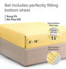 Picture of Queen Fitted Sheet - Single Fitted Deep Pocket Sheet - Fits Mattress Perfectly - Soft Wrinkle Free Sheet - 1 Fitted Sheet Only - Yellow