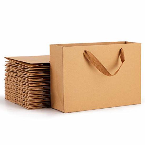 Prime Line Packaging Orange Kraft Paper Bags with Handles Vogue Gift Bags  Bulk 50 Pk – 8x4x10, 50 Pcs - Pick 'n Save