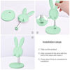 Picture of Cute Bunny Phone Stand, OATSBASF Quick Installation Angle Height Adjustable Rabbit Phone Stand for Desk, Case Friendly Compatible with All Mobile Phone/iPad/Kindle/Tablet (Green)