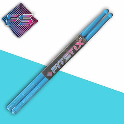 Picture of FITSTIX Drumsticks for Fitness & Aerobic Workout Classes, Drum Sticks, Strong and Light Weight design make a fun addition to any exercise routine or class. (BLUE)