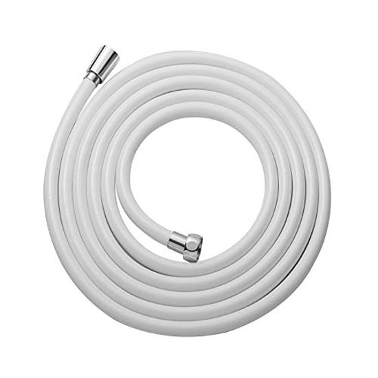 Picture of OFFO Shower Hose 118 Inches Premium RV PVC Handheld Shower Head Hose Flex Hoses Extension with Brass Insert and Nut for Bathing Toilet Cleaning Pet Bathing Smooth White