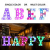 Picture of Light Up Colorful LED Marquee Letter Lights, 18 Colors Changing Alphabet Letters Sign with Remote Timer for Night Light Wedding Birthday Party Lamp Christmas Home Bar Decor- Colorful Y