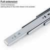 Picture of 18 Inch 100 LB Capacity Full Extension Soft/Self Close Ball Bearing Side Mount Drawer Slides, 3 fold Full Stretch Side Hanging Drawer Rails