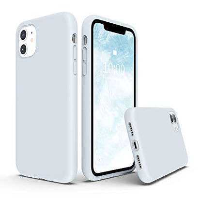 Picture of SURPHY Silicone Case Compatible with iPhone 11 Case 6.1 inches, Liquid Silicone Full Body Thickening Design Phone Case (with Microfiber Lining) for 11 2019 (Sky Blue)