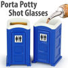 Picture of Porta Potty Shot Glasses, Funny Shotglasses, Bathroom Humor Gag Gift, Set of 2, 2 Oz