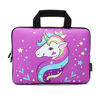 Picture of 12 Inch Laptop Sleeve Carrying Bag Protective Case Neoprene Sleeve Tote Tablet Cover Notebook Briefcase Bag with Handle for Women Men(Unicorn,12")