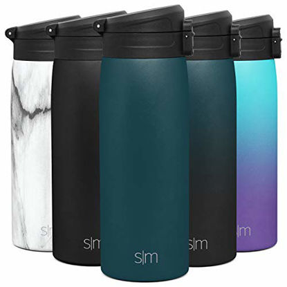 Simple Modern 16 oz Classic Tumbler with Straw & Flip Lid - 18/8 Stainless  Steel Water Bottle Ombre: Violet Sky 