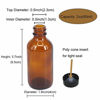 Picture of BPFY 2 oz 12 pack Amber Boston Glass Bottle With Black Poly Cap, Funnel, Chalk Labels, Pen Dispensing Bottles for Homemade Vanilla Extract, Essential Oils, Herbal Medicine, Wedding Christmas Decor