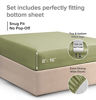 Picture of Full Fitted Sheet - Single Fitted Deep Pocket Sheet - Fits Mattress Perfectly - Soft Wrinkle Free Sheet - 1 Fitted Sheet Only - Sage Green