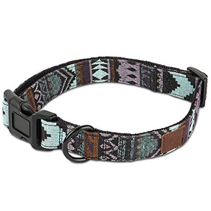 Picture of Embark Urban Dog Collar for Large, Medium, & Small Dogs - Durable Collars for Male & Female Dogs - Thick Nylon Material & Hardware - Leather Embossed