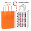 Picture of AZOWA Gift Bags Small Kraft Paper Bags with Handles (5 x 3.1 x 8.2 in, Orange, 25 Pcs)