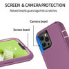 Picture of Szfirstey Compatible with iPhone 13 Pro Max 12 Pro Max Case, Drop Protection Rugged Shockproof Military Protective Tough Durable Phone Cover Heavy Duty (Purple Red/Light Pink)