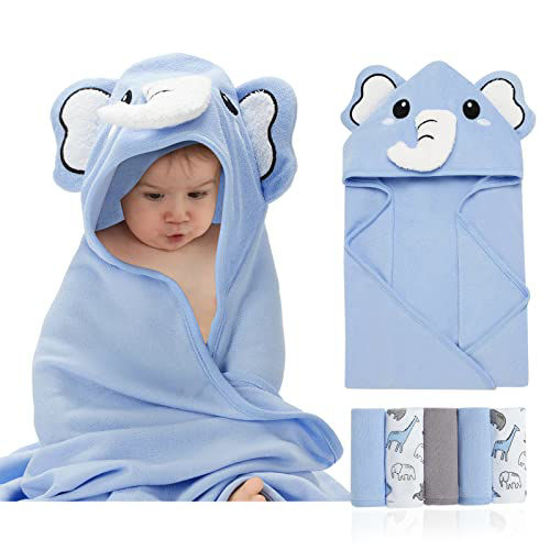 GetUSCart SYNPOS Hooded Baby Softest Towels Thicker Hooded Bath