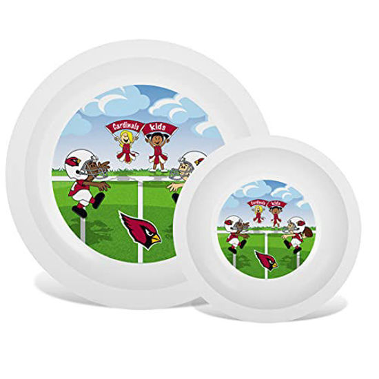 Picture of Baby Fanatic NFL Legacy Infant Plate & Bowl Set, Arizona Cardinal, for Ages 6 Months & Up