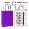 Picture of AZOWA Gift Bags Small Kraft Paper Bags with Handles (5 x 3.1 x 8.2 in, Purple, 25 Pcs)