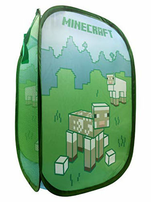 Picture of Minecraft Shorn Sheep Pop Up Hamper - Mesh Laundry Basket/Bag with Durable Handles, 22" x 14" (Official Minecraft Product)