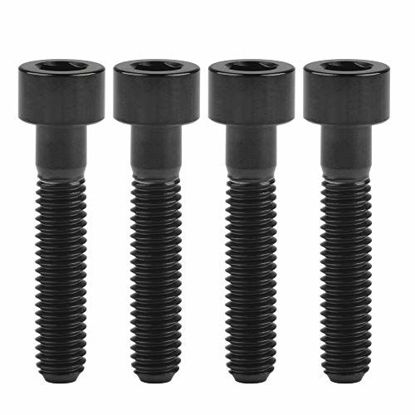 Picture of Wanyifa Titanium Ti M6x10 15 18 20 25 30 35 40 45 50 55 60 65mm Socket Allen Hex Bolt Pack of 4 (M6x30mm, Black)