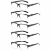 Picture of Reading Glasses 5 Pairs Quality Readers Spring Hinge Glasses for Reading for Men and Women (5pcs - Black/Clear, 1.25)