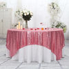 Picture of Poise3EHome 50x50 Square Sequin Tablecloth for Party Cake Dessert Table Exhibition Events, Fuchsia Pink