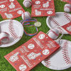 Picture of Baseball Party Favor Gift Bags with Handles (Red, 5.3 x 9 x 3.15 in, 24 Pack)