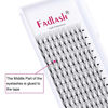 Picture of Lash Extension Premade Fans 9D 0.07 Pro Point Premade Eyelash Extensions Fans Middle Long Stem Matte Pre Fanned Volume Lash Extensions (9D-0.07-D, 18mm)