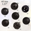 Picture of ZHMTang 41ct 1.57 Mini Christmas Balls Ornaments Hanging Decorations(40mm,Black)