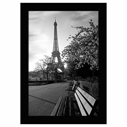 Picture of Americanflat 8x12 Picture Frame in Black with Shatter Resistant Glass - Horizontal and Vertical Formats for Wall and Tabletop