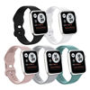 Picture of 5 PACK STG Sport Watch Band Compatible with Apple Watch Band 38mm 40mm 42mm 44mm Soft Silicone Replacement Sport Strap Compatible for iWatch SE Series 6/5/4/3/2/1 (38/40mm, 5 PACK I)