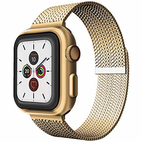 0914650 jomoq stainless steel strap compatible for apple watch bands 38mm 40mm 42mm 44mm adjustable metal lo 550