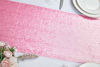 Picture of Hahuho 2PCS 12x108 Inch Sequin Table Runner Pink Glitter Table Runner for Party, Wedding, Bridal Baby Shower, Event Decorations2PCS, 12x108 Inch, Pink