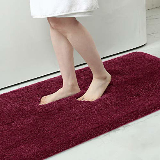 Red Bathroom Rug Mat, Extra Soft and Absorbent Microfiber Bath Rugs,  Non-Slip Plush Shaggy Bath Carpet, Machine Wash Dry, Bath Mats for Bathroom