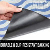 Picture of Gorilla Grip Reusable Waterproof Under Sink Mat Liner, Slip Resistant, Non-Adhesive, Absorbent Mats for Below Sinks, Durable Shelf Liners to Protect Cabinets, Washable, 24x24, Waves Sky Blue White