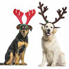 Picture of BWOGUE Dog Christmas Elk Reindeer Antlers Headbands Set Pet Christmas Costume Accessories Headwear for Medium Large Dogs