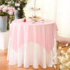 Picture of PartyDelight Sequin Tablecloth, Sequin Table Overlay Square, 50"x50", Pink