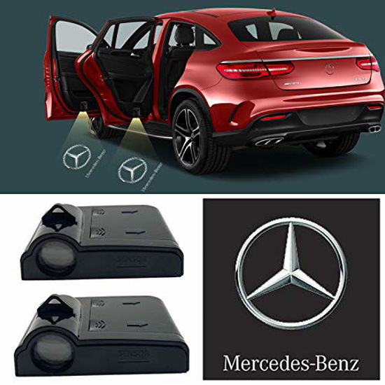 GetUSCart- MIUJEE Compatible with Mercedes Benz Door Light Logo Projector,  Led Wireless Welcome Courtesy Ghost Shadow Car Door Lights Accessories for Mercedes  C300 C230 C250 CLA250 GLK350 E350 GLC300 E300 Series