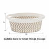 Picture of ABenkle Small Basket12"x 8" x 5" Shelf Storage Baskets, Small Cute Rope Basket Room Storage Chest Box, Cat Basket, Empty Gift Basket with Handles (Brown Block