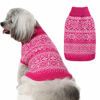 Picture of Dog Sweater Argyle - Warm Sweater Winter Clothes Puppy Soft Coat Dogs Pink Small