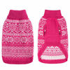 Picture of Dog Sweater Argyle - Warm Sweater Winter Clothes Puppy Soft Coat Dogs Pink Small