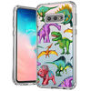 Picture of MOSNOVO Cool Dinosaur Case for Samsung Galaxy S10e, Clear Design Transparent Plastic Hard Back Case with TPU Bumper Protective Case Cover for Samsung Galaxy S10e